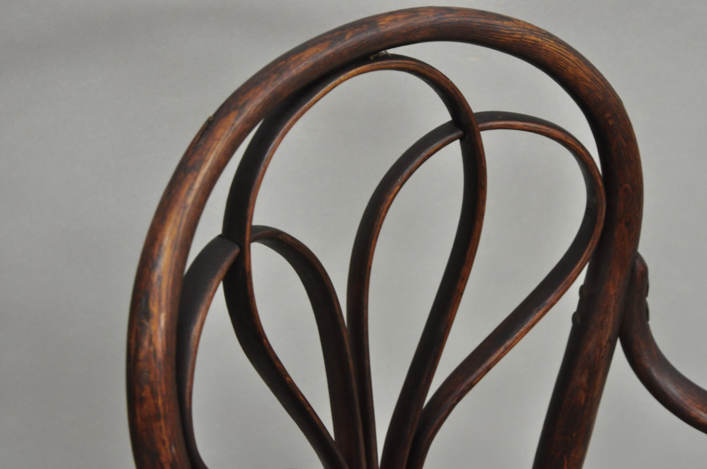 Antique Arts & Crafts Michael Thonet Oak Bentwood & Cane Swivel Captains Chair