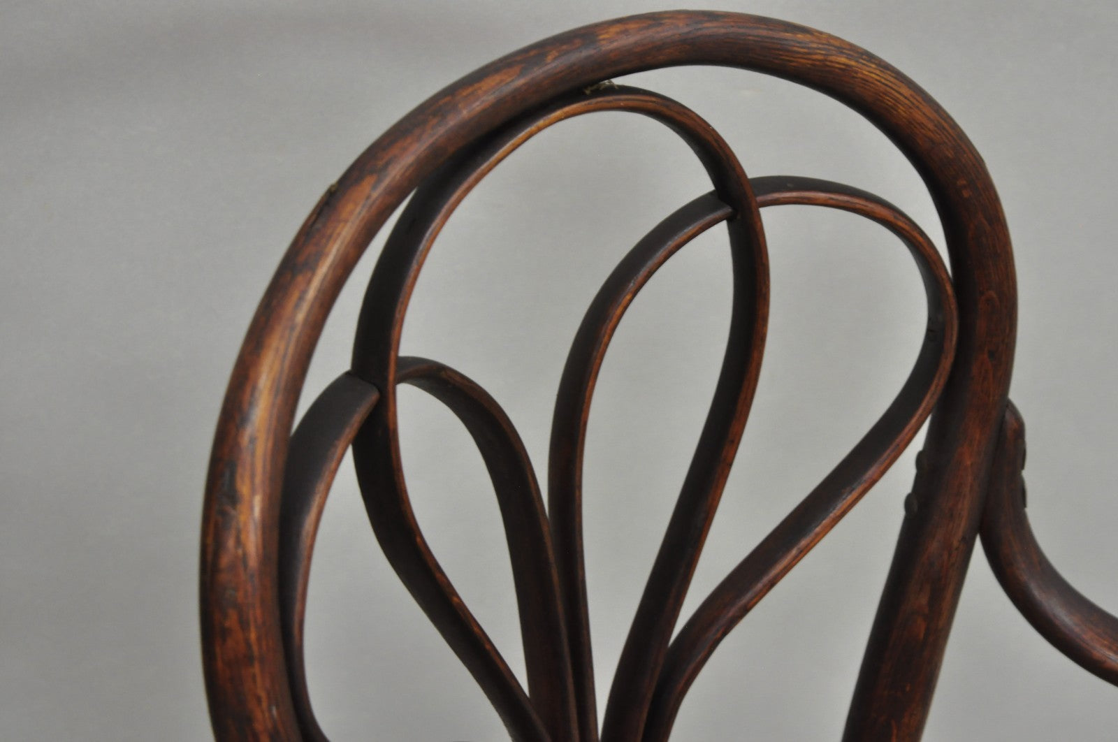 Antique Arts & Crafts Michael Thonet Oak Bentwood & Cane Swivel Captains Chair