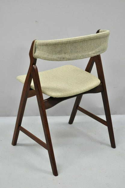 T.H. Harlev Farstrup Mid Century Danish Modern Teak A-Frame Dining Side Chair