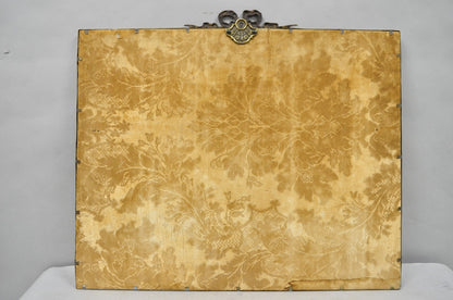 Antique French Painted Porcelain Framed Wall Plaque Signed Jean-Baptiste Greuze