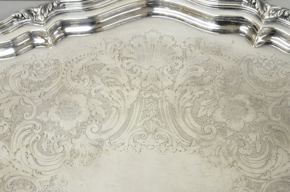 Antique Reed & Barton Winthrop Silver Plated Victorian Bar Serving Platter Tray
