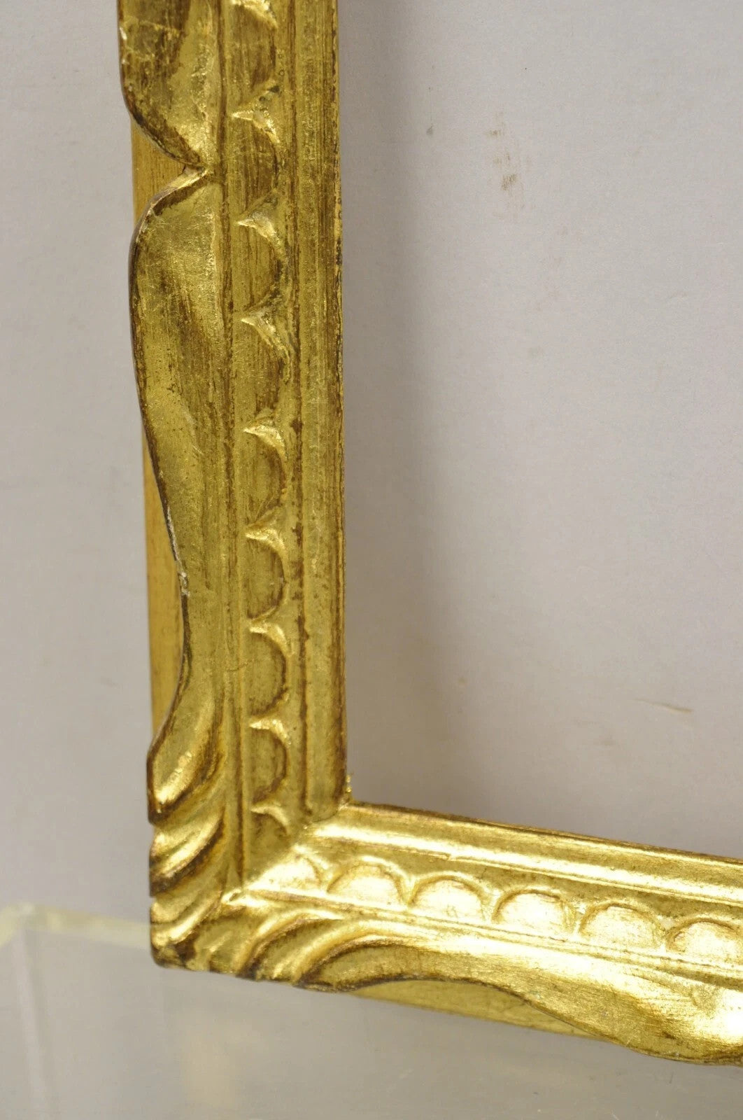 Vintage Italian Hollywood Regency Gold Gilt Wood 14 x 12 Art Picture Frame