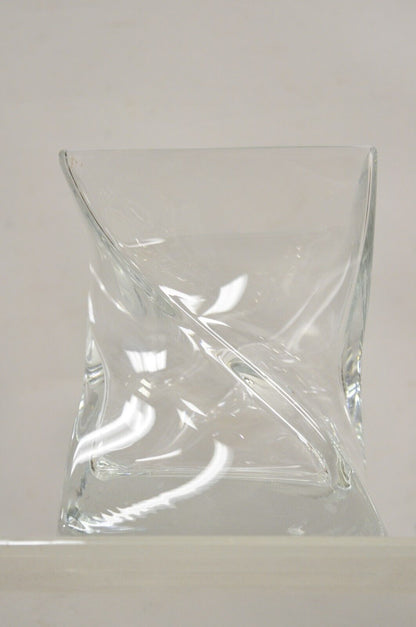 Modern Abstract Turkish Konart Twisted Glass Crystal Vase Centerpiece (B)