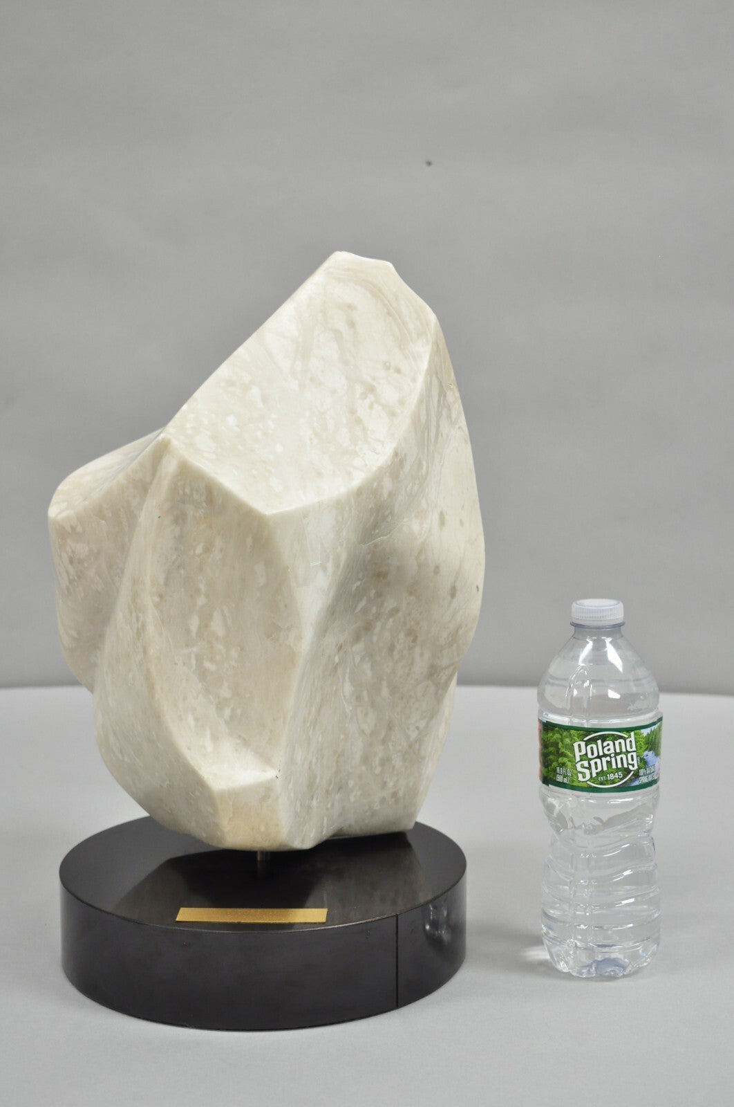 Morton Gaffin Untitled 1992 Modernist Carved White Alabaster Abstract Sculpture