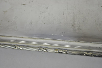 Antique Waring & Gillow English Edwardian Lrg Silver Plated Serving Platter Tray