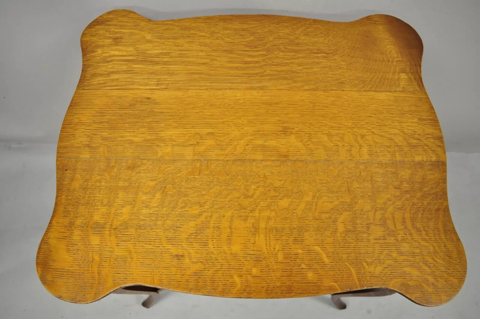 Antique Victorian Art Nouveau Golden Oak 4 Drawer Sewing Work Stand Side Table
