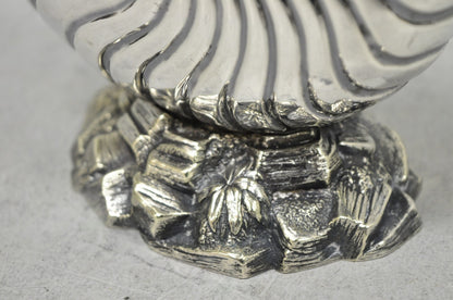 Antique Victorian Silver Plated Nautilus Figural Shell Form Spoon Warmer