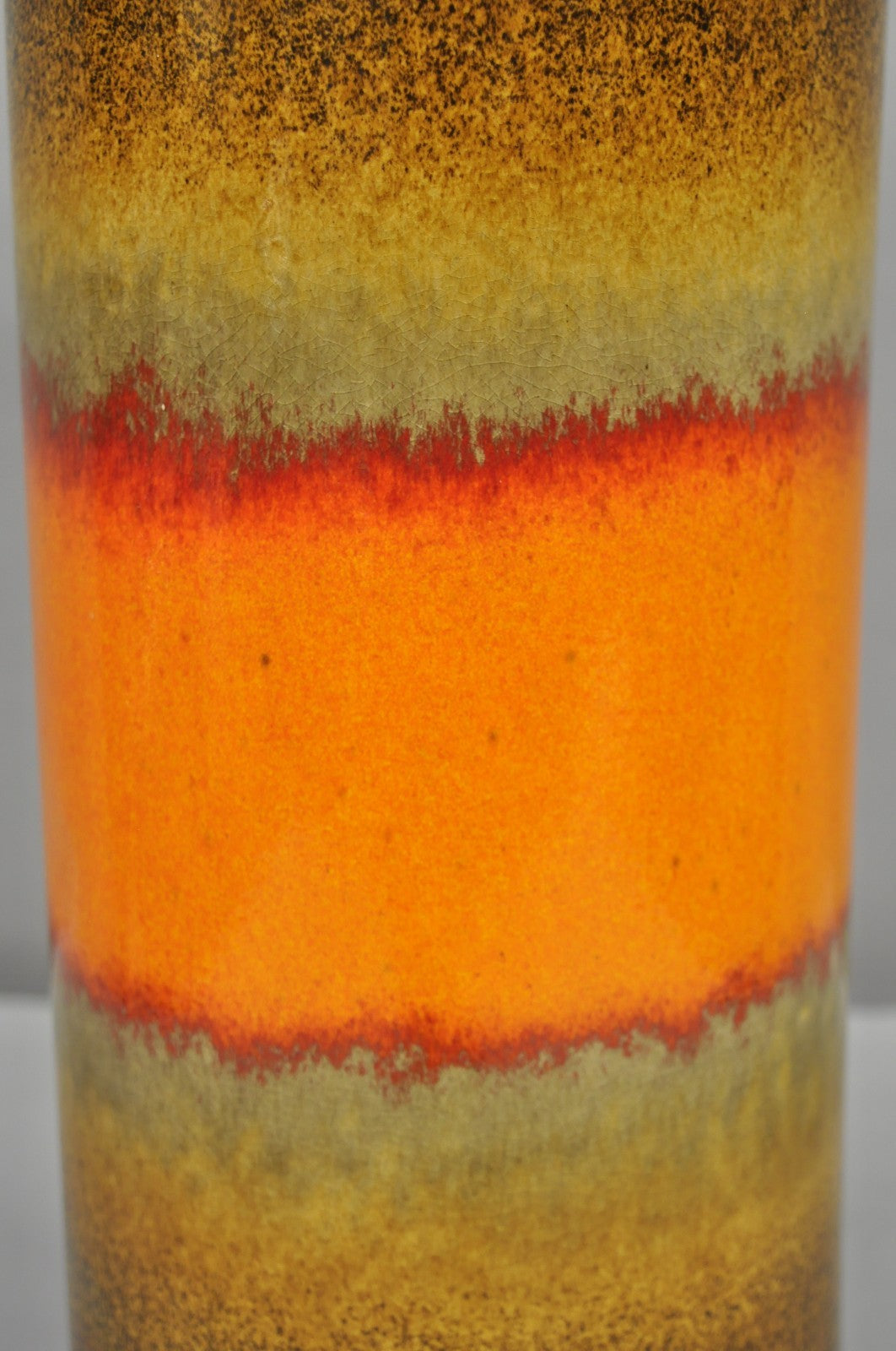 Vintage Scheurich Keramik Orange Mid Century Modern 17" Tall Vase W. Germany