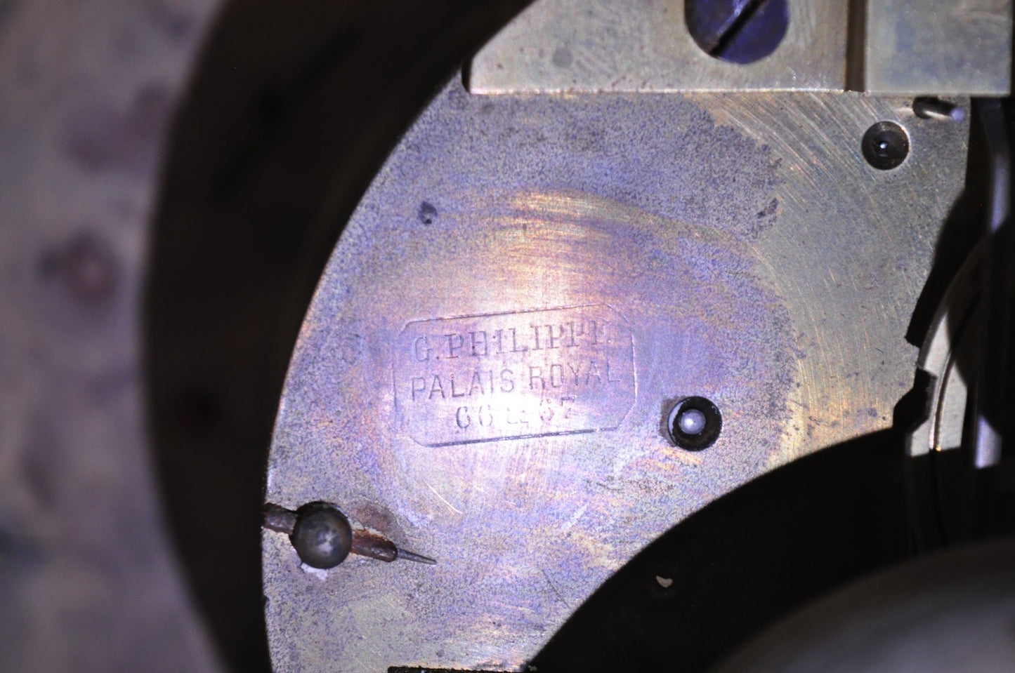 Antique G. Philippe for Palais Royal French Louis XV Style Bronze Figural Clock