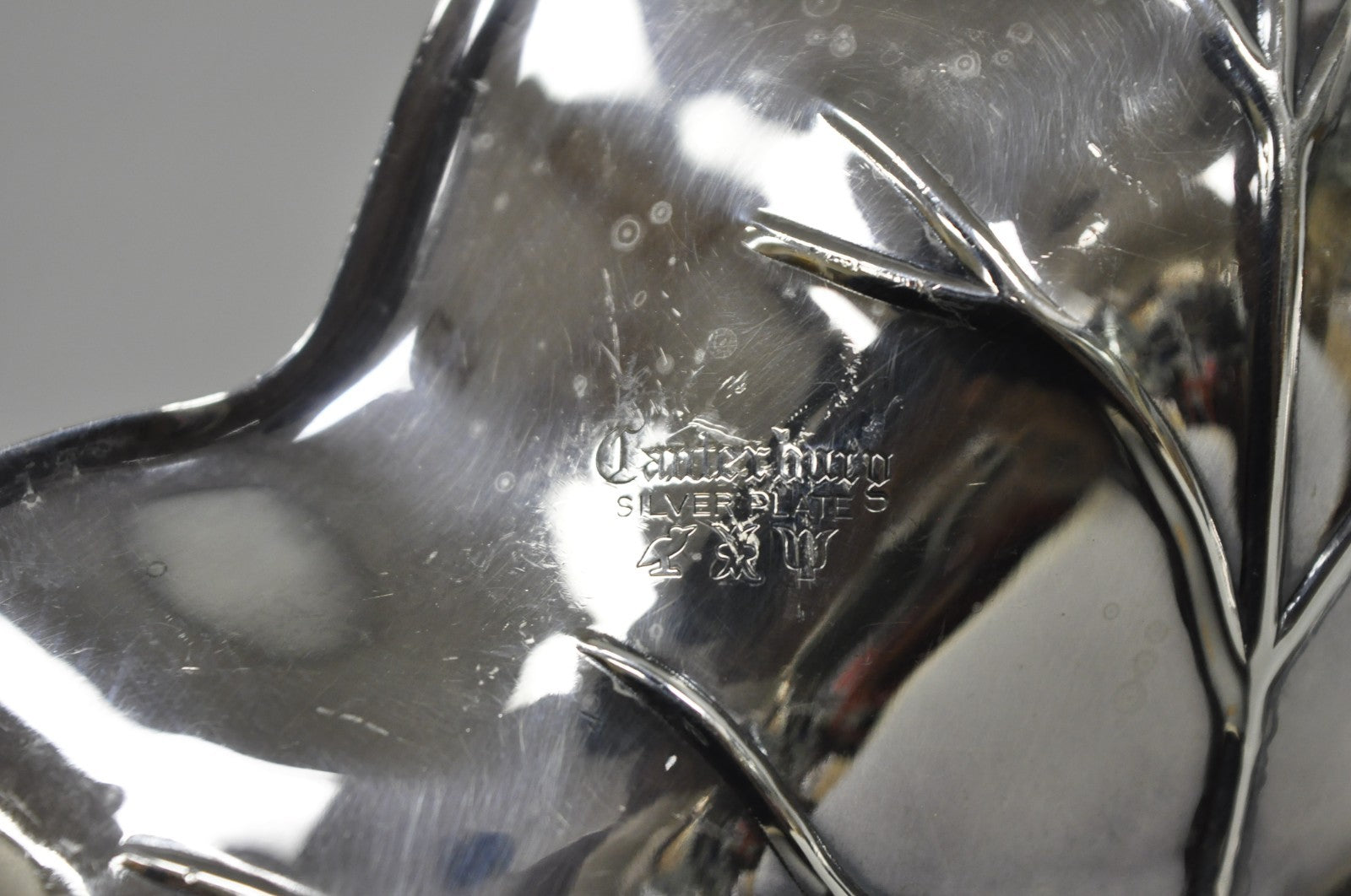 Vintage Canterbury Silver Plated Miniature Leaf Shaped Trinkets Dish Set of 2