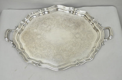 Antique Reed & Barton Winthrop Silver Plated Victorian Bar Serving Platter Tray