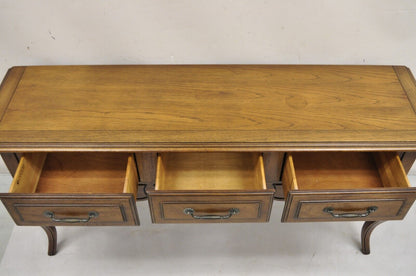 Century French Country Provincial Style Carved Oak & Pecan Wood Sideboard Buffet