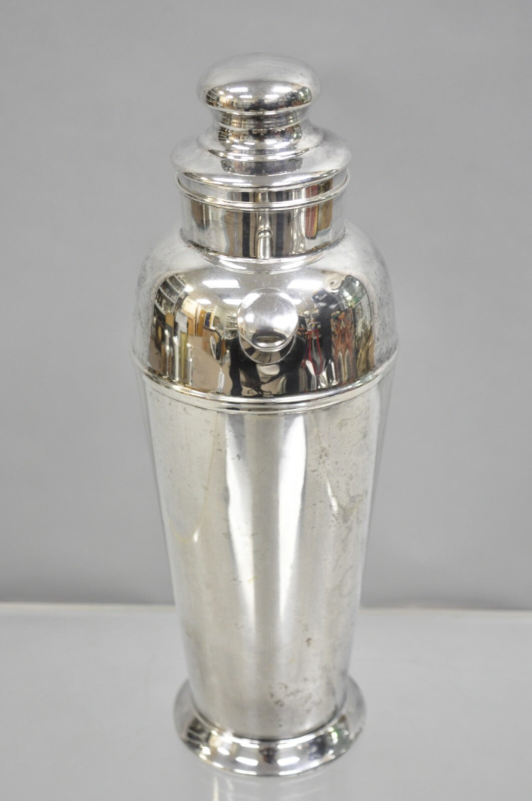 Bernard Rices Sons Art Deco Silver Plated Martini Cocktail Shaker "S" Monogram