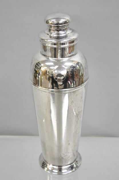 Bernard Rices Sons Art Deco Silver Plated Martini Cocktail Shaker "S" Monogram