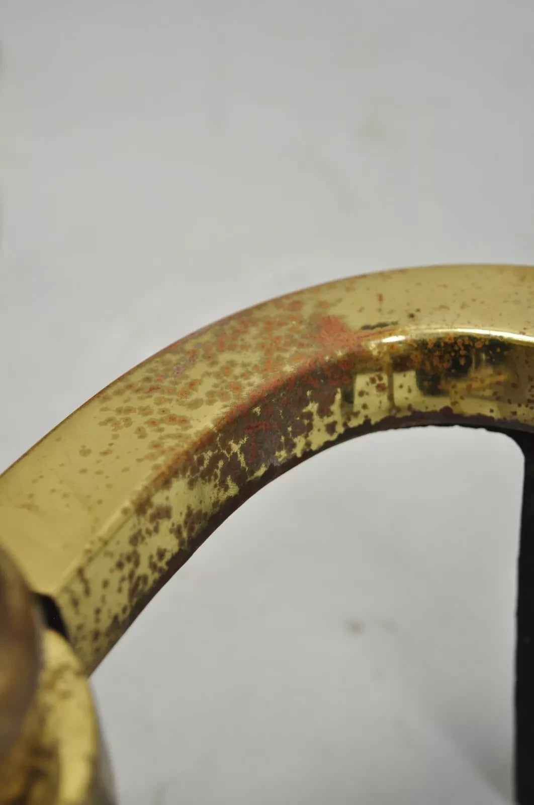 The Harvin Co Brass Federal Branch Leg Ball and Claw Fireplace Andirons - a Pair