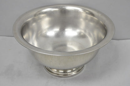 Vintage Modern Stainless Steel Metal Punchbowl Champagne Wine Chiller Ice Bucket