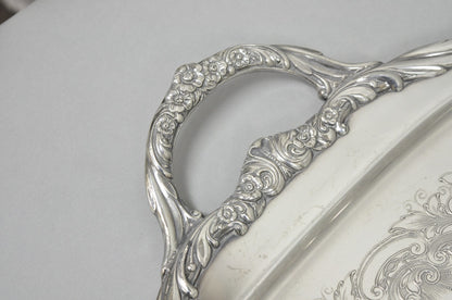 Vintage Rogers Bros. 1847 Heritage 9498 Silver Plated Serving Platter Bar Tray