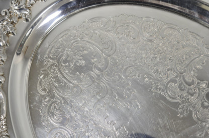 Vintage Baroque by Wallace 293F Victorian Silver Plated Oval Bar Serving Tray