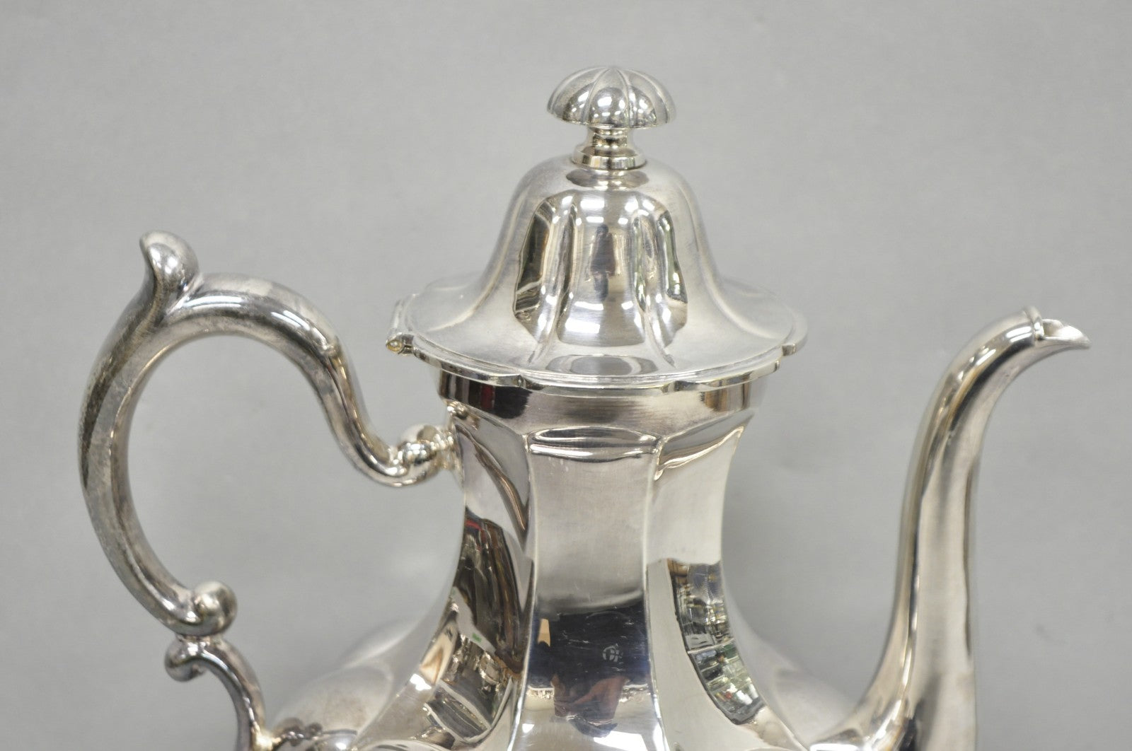 Vintage Victorian Silver Plated Bulbous Footed Tea Pot Tea Kettle
