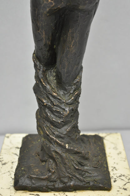 Vintage Mid Century Modern Bronze Nude Woman Sculpture Figure Signed "A RISI"