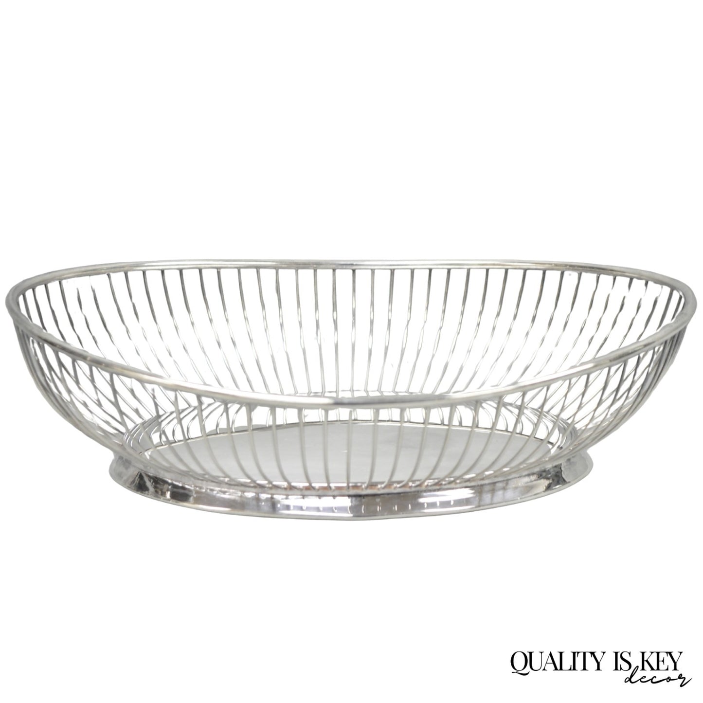 Vintage Gorham YC743 English Victorian Silver Plated Wire 11" Bread Fruit Basket