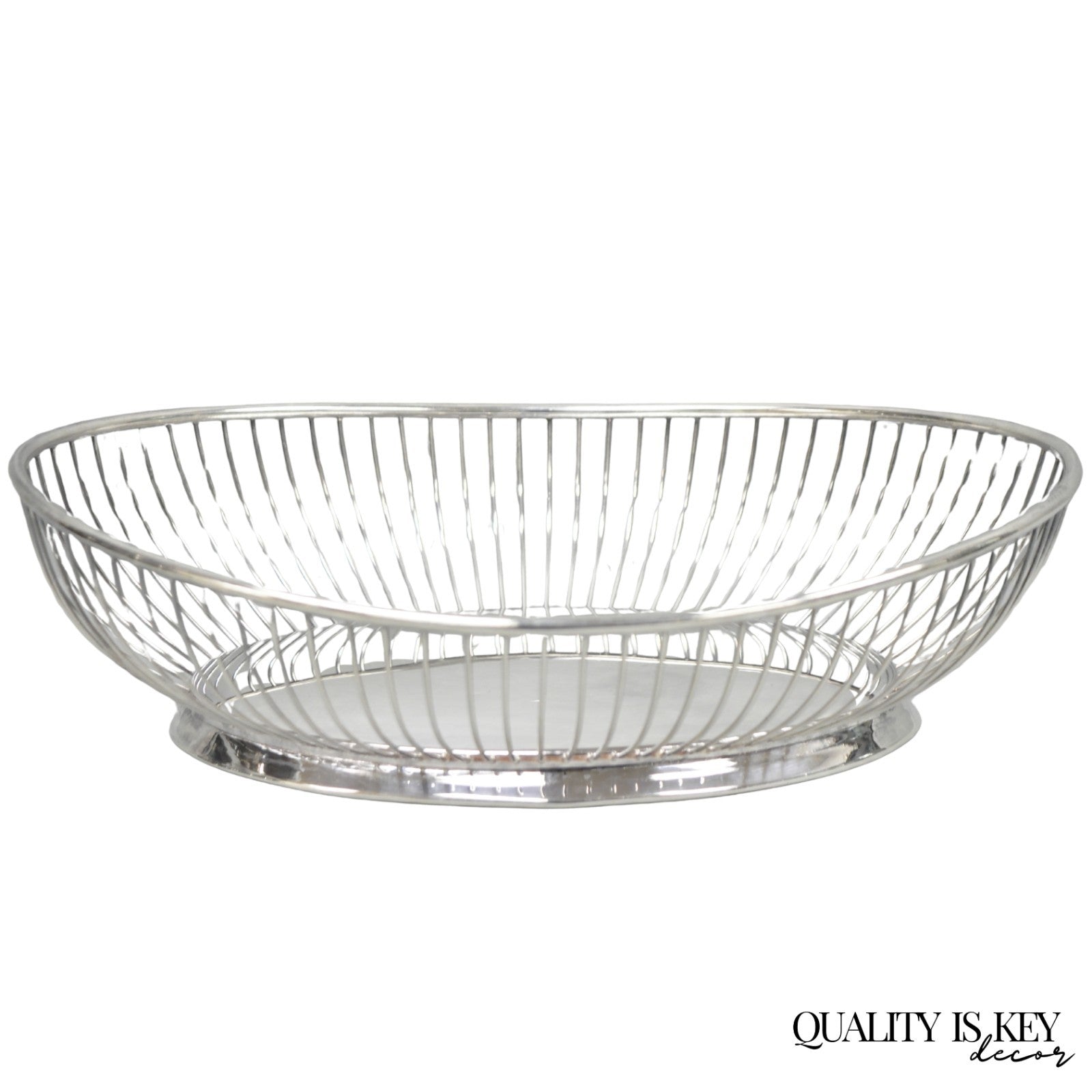 Vintage Gorham YC743 English Victorian Silver Plated Wire 11" Bread Fruit Basket