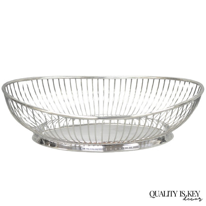 Vintage Gorham YC743 English Victorian Silver Plated Wire 11" Bread Fruit Basket
