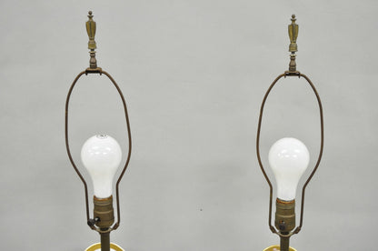 Antique Art Nouveau Austrian Porcelain Painted French Floral Table Lamps, a Pair
