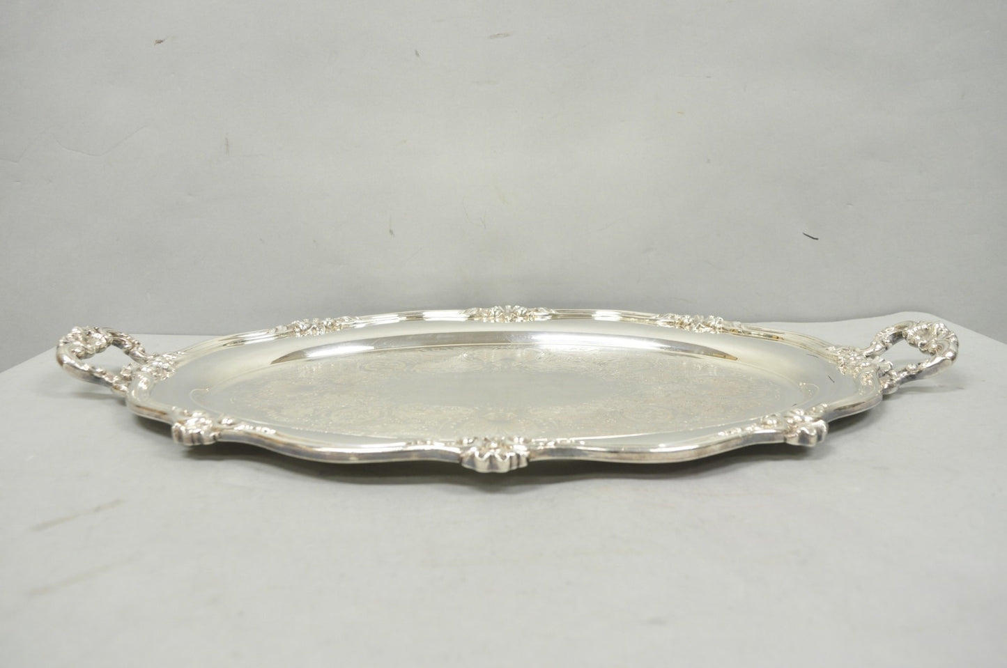 Vintage Reed & Barton 05600 Regent Victorian Silver Plated Serving Platter Tray