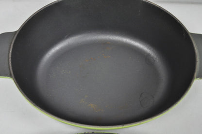Vintage Cast Iron Dutch Oven Made in France 20538 Green Casserole Pot w/ Lid