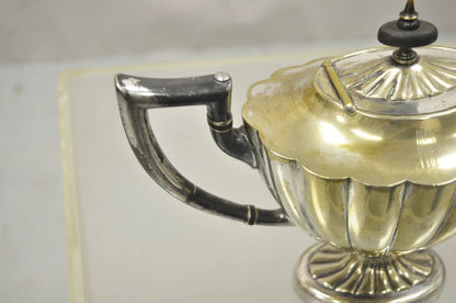 Antique Victorian L.B.S. Co England Silver Plated "PMP" Monogram Tea Pot