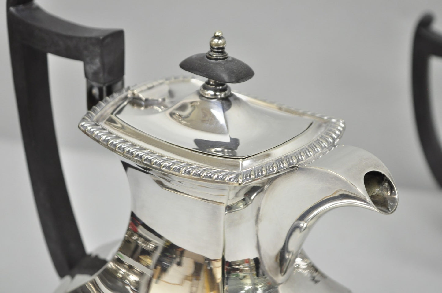 Antique Walker & Hall 53499 Art Deco Silver Plated Tea Service Set - 4 Pcs