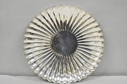 Reed & Barton 1853 Modern Silver Plated Scalloped 14" Round Dish Serving Platter