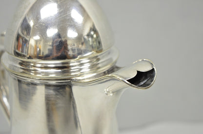 Antique English Regency Silver Plated Flagon Pitcher w/ Heart Handle