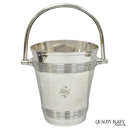 International Wilcox English Regency Silver Plated Champagne Ice Bucket "S" Mono