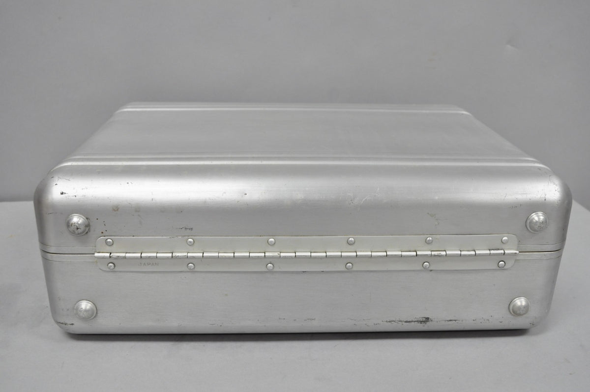 Vintage Art Deco Tokyo Japan Aluminum Hard Shell Suitcase Briefcase