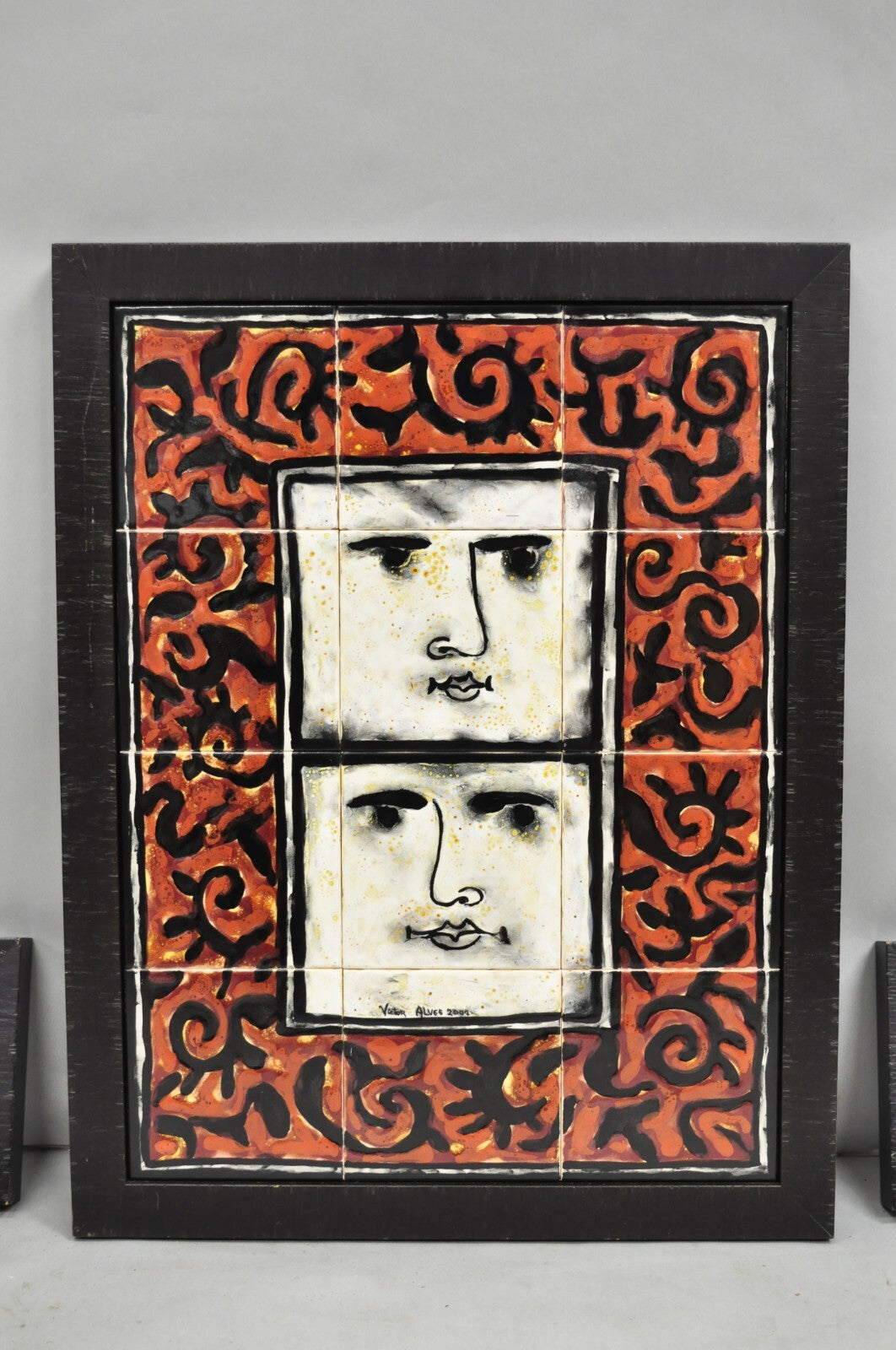 Modern Pablo Picasso Style Ceramic Tile Wall Art Set, Victor Alves 2009 - 3 Pcs