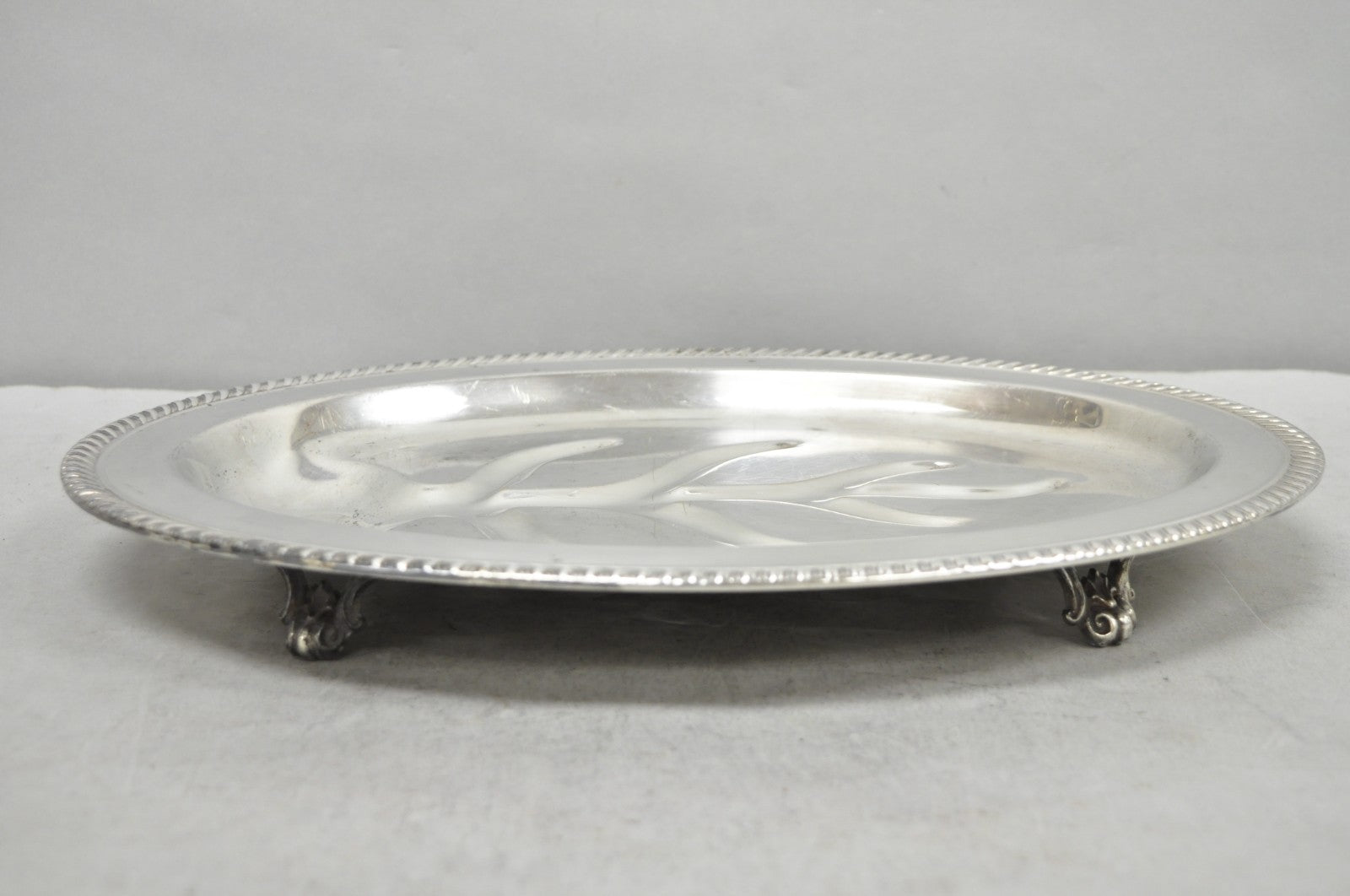 Vintage FB Rogers Silver Plated Oval Meat Cutlery Serving Platter Tray
