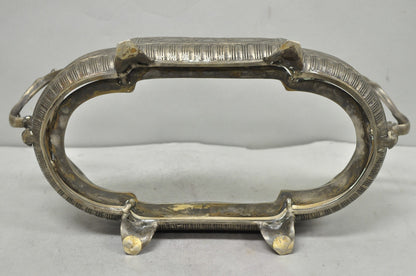 Vintage French Louis XVI Baroque Style Bronze Planter Centerpiece Bowl Dish