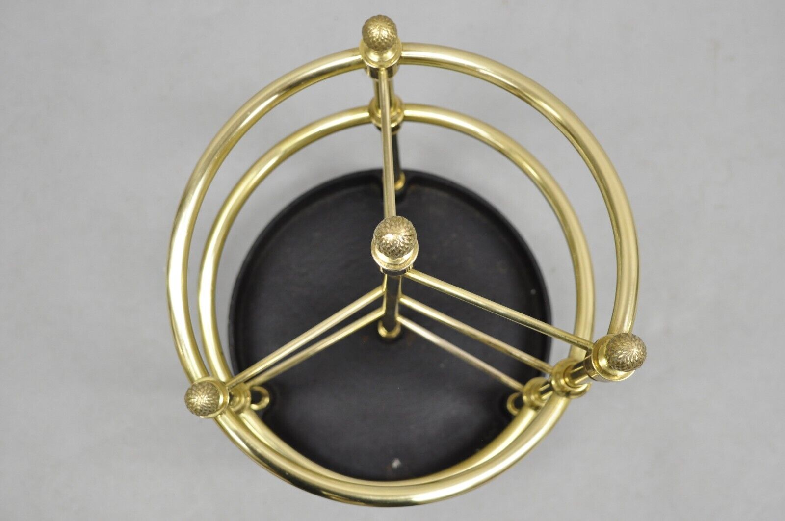 Sarreid LTD Victorian Style Polished Brass & Cast Iron Spiral Umbrella Stand