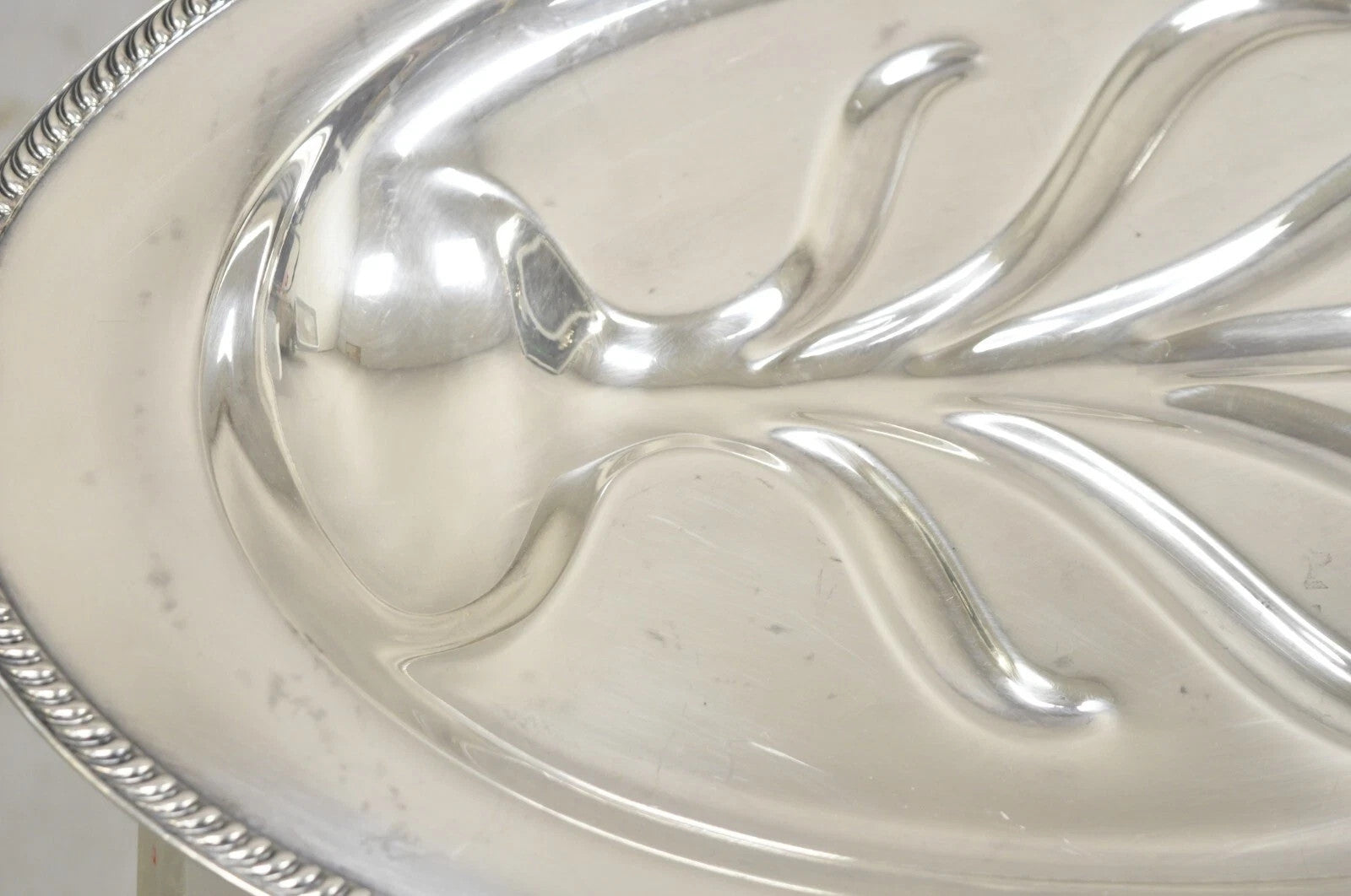 Community Plate English Regency Silver Plated Oval Meat Cutlery Serving Platter
