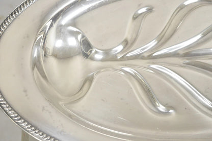 Community Plate English Regency Silver Plated Oval Meat Cutlery Serving Platter