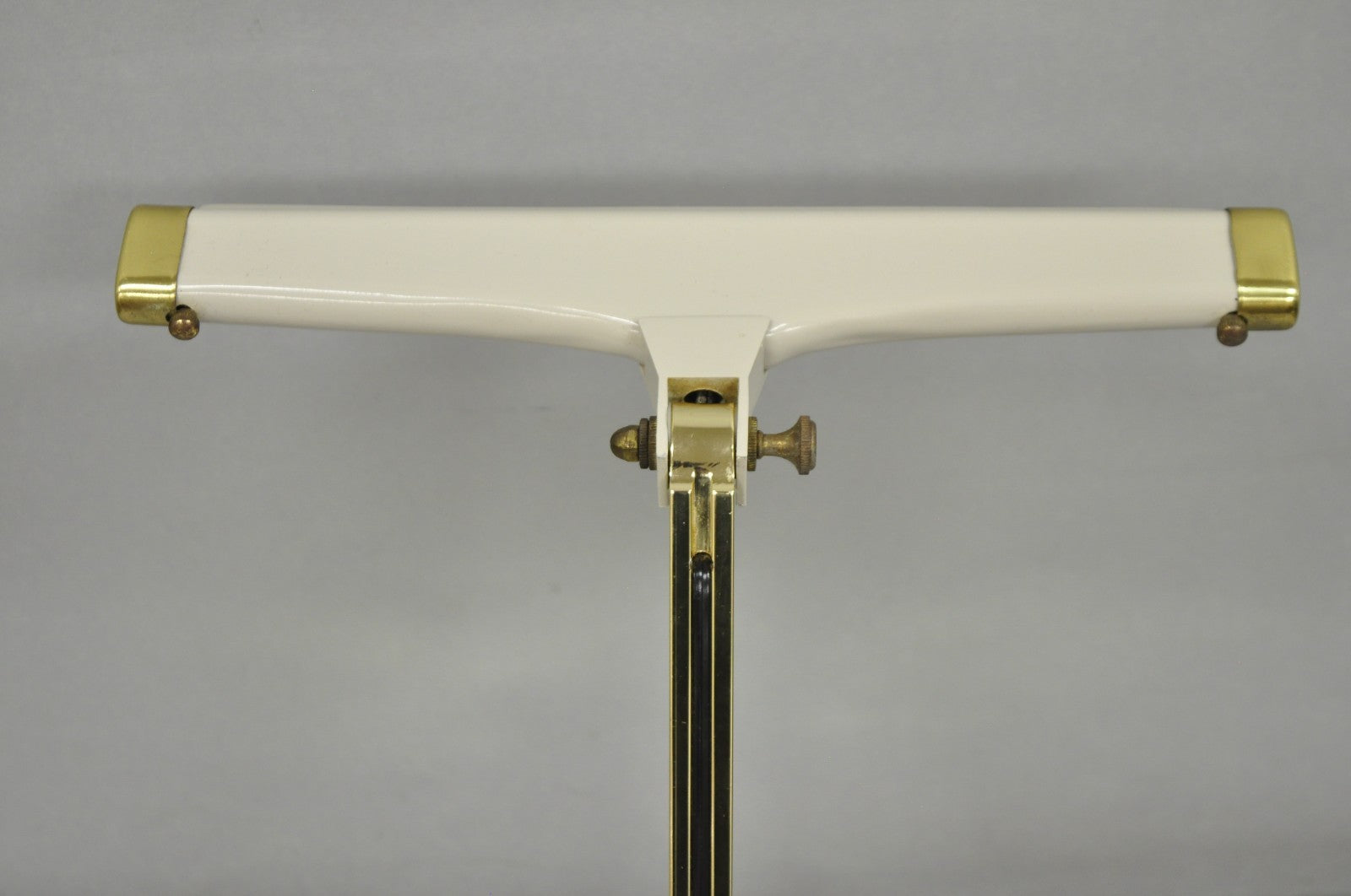 Vintage Cannon Mid Century Modern Enamel & Brass Space Age Adjustable Desk Lamp