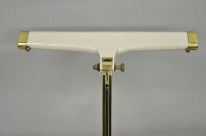 Vintage Cannon Mid Century Modern Enamel & Brass Space Age Adjustable Desk Lamp
