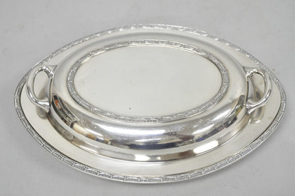Vintage T&T Silver Plated Victorian Oval Vegetable Serving Platter w/ Drapes