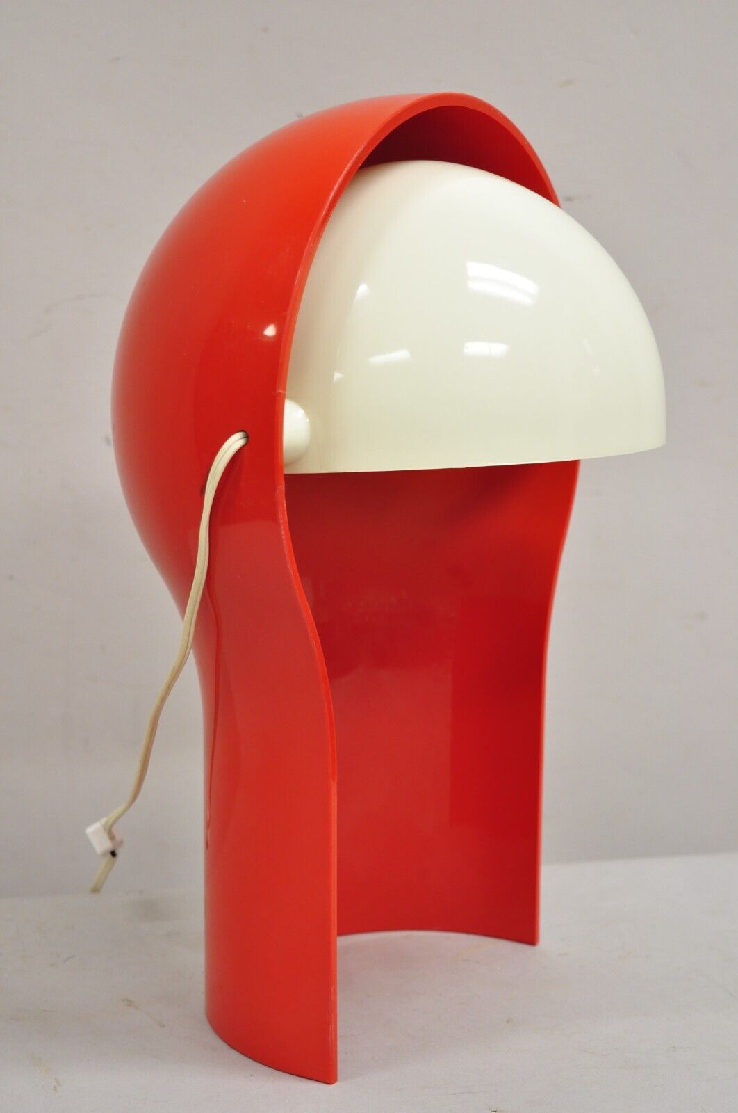 Vintage Vico Magistretti for Artemide Telegono Red & White Plastic Table Lamp