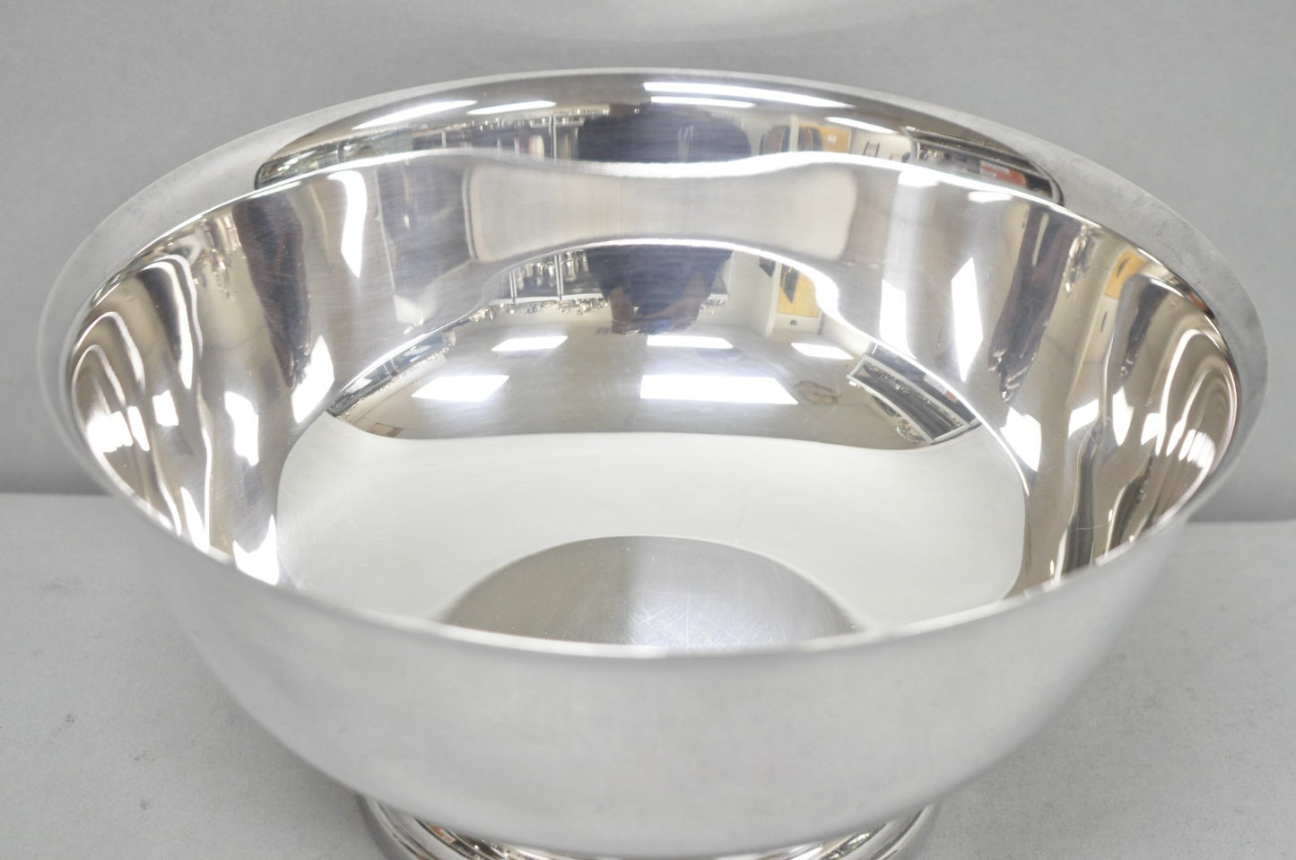 Vintage Mid Century Modern Gorham YC781 Modern Silver Plated 9" Fruit Bowl