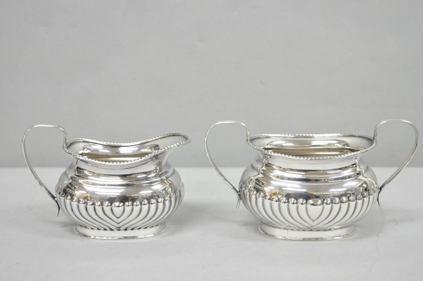 Antique English Sheffield B. Altman Art Deco Silver Plated Tea Service Set, 4 Pc