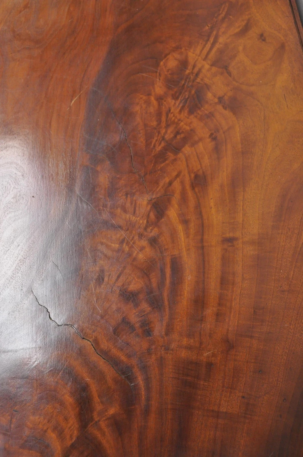 Antique Federal Sheraton Mahogany Drop Leaf Breakfast Dining Table w/ Drawer