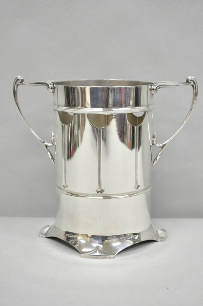 Roberts and Belk Art Nouveau Silver Plated Champagne Chiller Wine Bottle Coaster